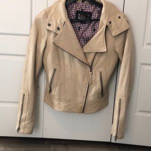 COPY - MACKAGE KENYA MOTO BEIGE LAMB LEATHER ARITZIA JACKET
